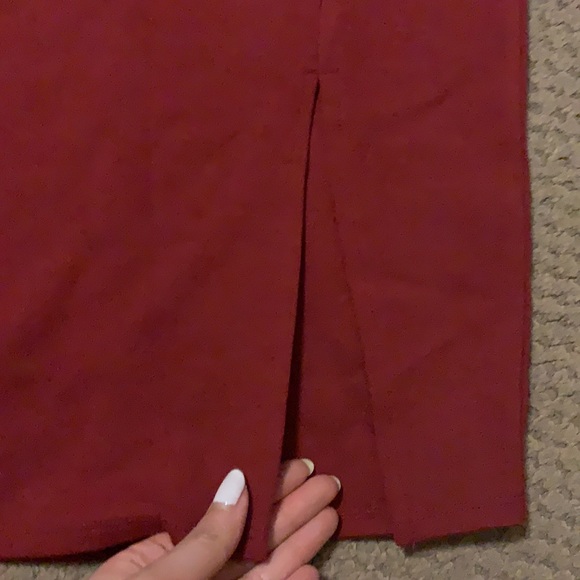 Forever 21 Maroon Red Slit Skirt - Picture 2 of 4